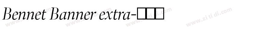 Bennet Banner extra字体转换